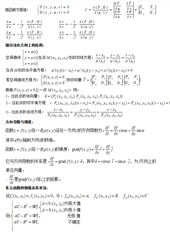 东莞2021年成考专升本《高等数学一》公式复习五(图1)