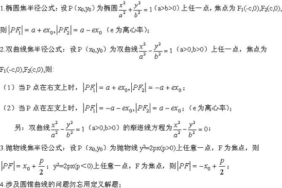 2021年东莞成人高考文科数学圆锥曲线考点(图1)